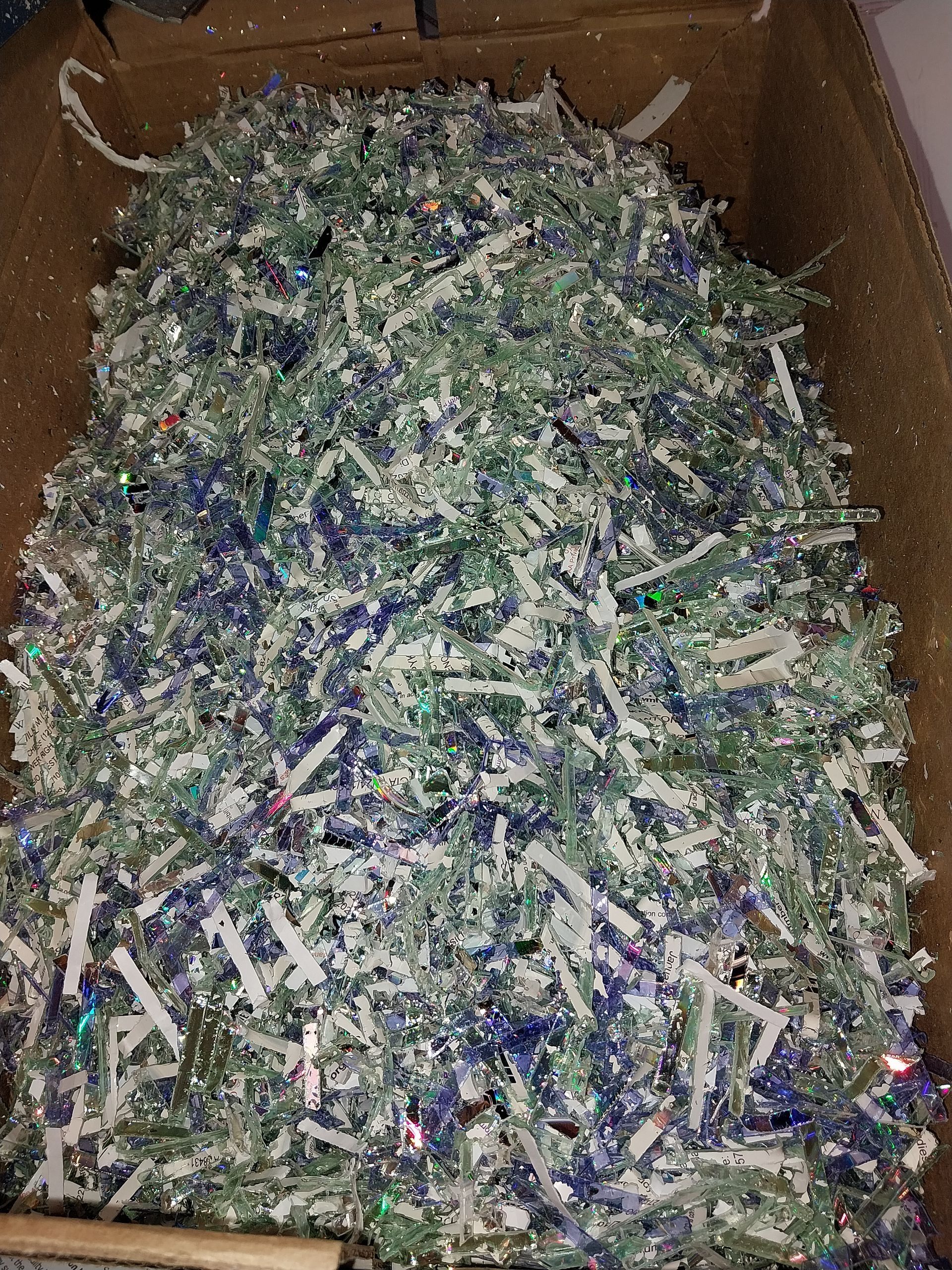 shredded pill bottle