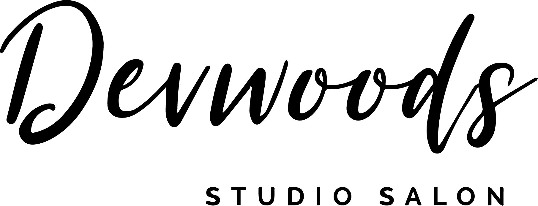 Devwoods Studio Salon logo in script font.