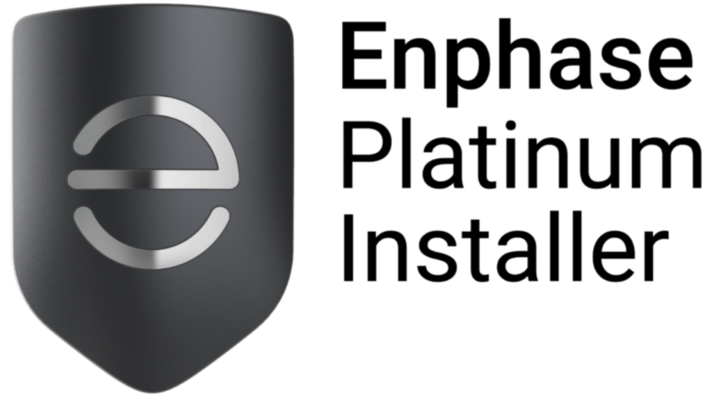 The enphase platinum installer logo has a shield on it. The enphase platinum installer logo has a shield on it.