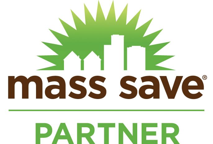 A mass save partner logo with a green sun A mass save partner logo with a green sun