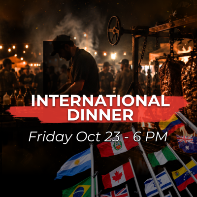 International Dinner at Texas Open Fire Meat Up
