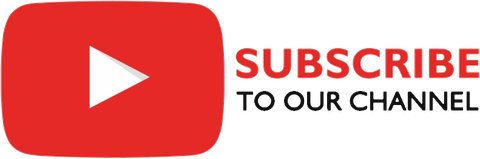 Red YouTube subscribe button with white play icon and “SUBSCRIBE TO OUR CHANNEL” text