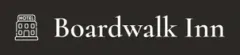 Homepage A black and white logo for boardwalk inn