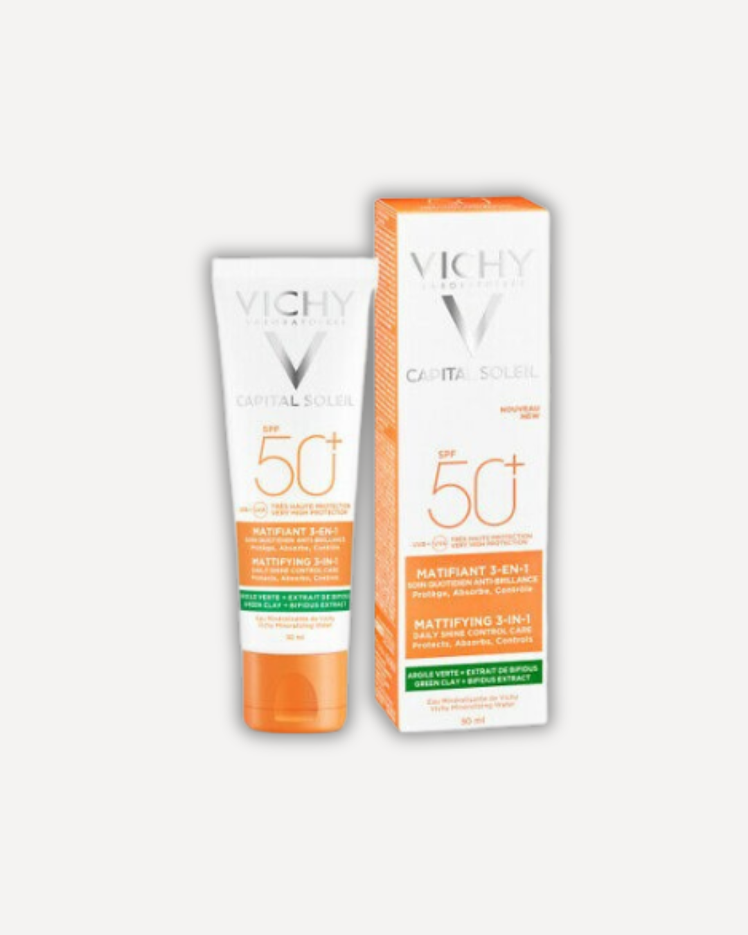 Vichy Capital Soleil Crème Solaire Matifiante 3en1 SPF50+ – 50 ml (Teinté)