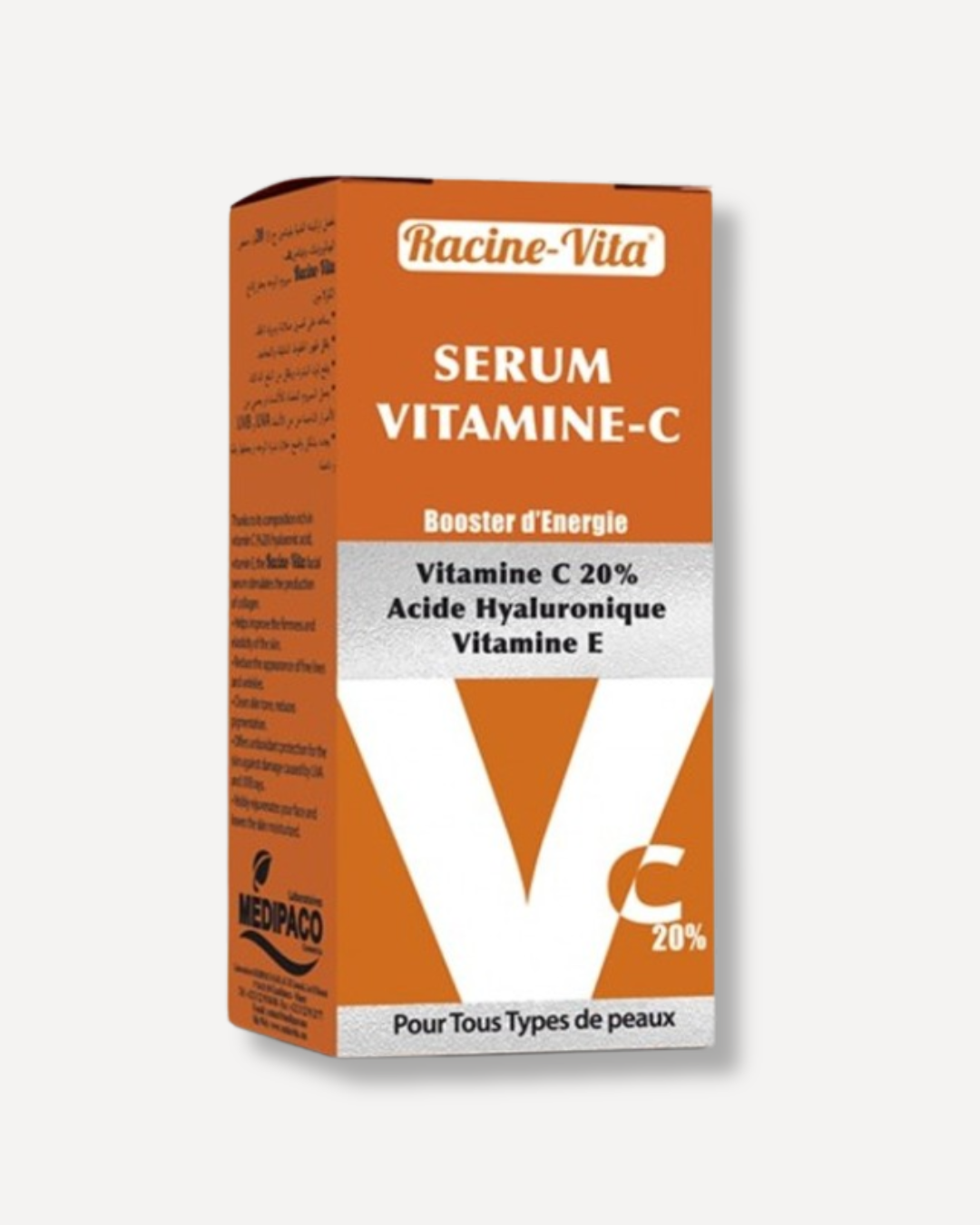 Racine-Vita Sérum Vitamine C 20%, Acide Hyaluronique & Vitamine E – 30 ml
