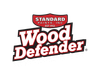 The logo for standard paints inc. is a wood defender.