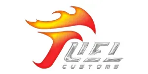 Stylized orange-red flame logo with silver Arabic text below