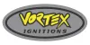 Vortex Ignitions logo in yellow and black inside a gray oval