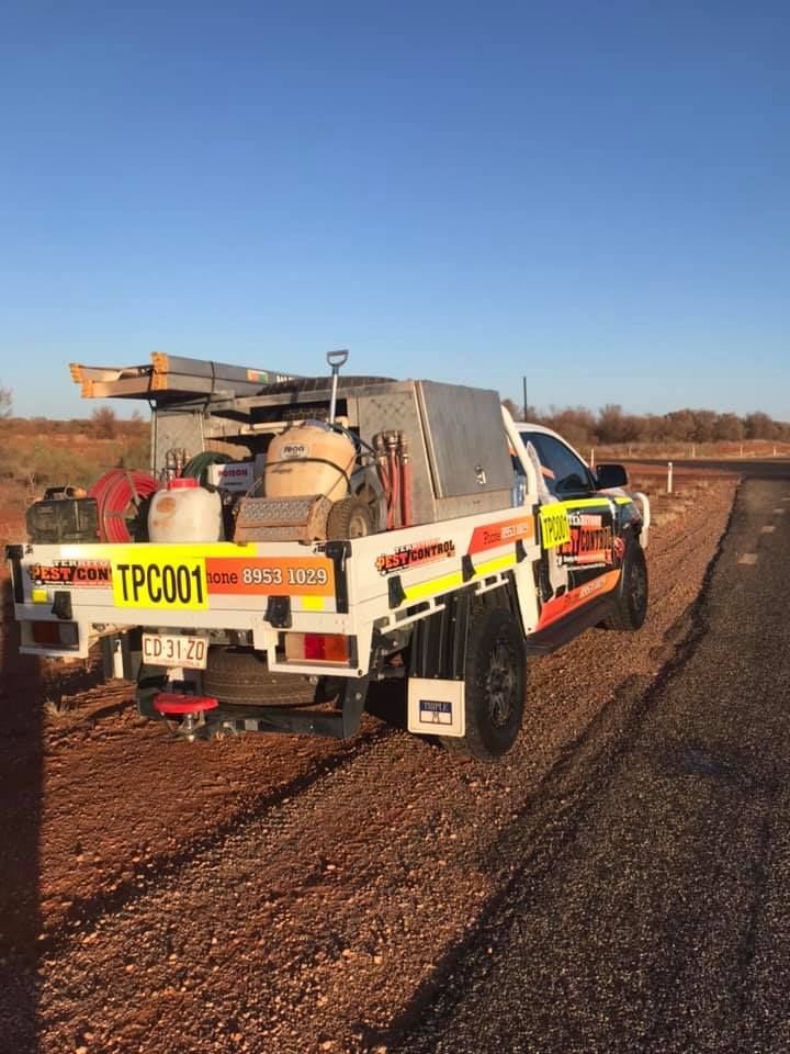 A truck with a license plate  — Territory Pest Control In Winnellie, NT