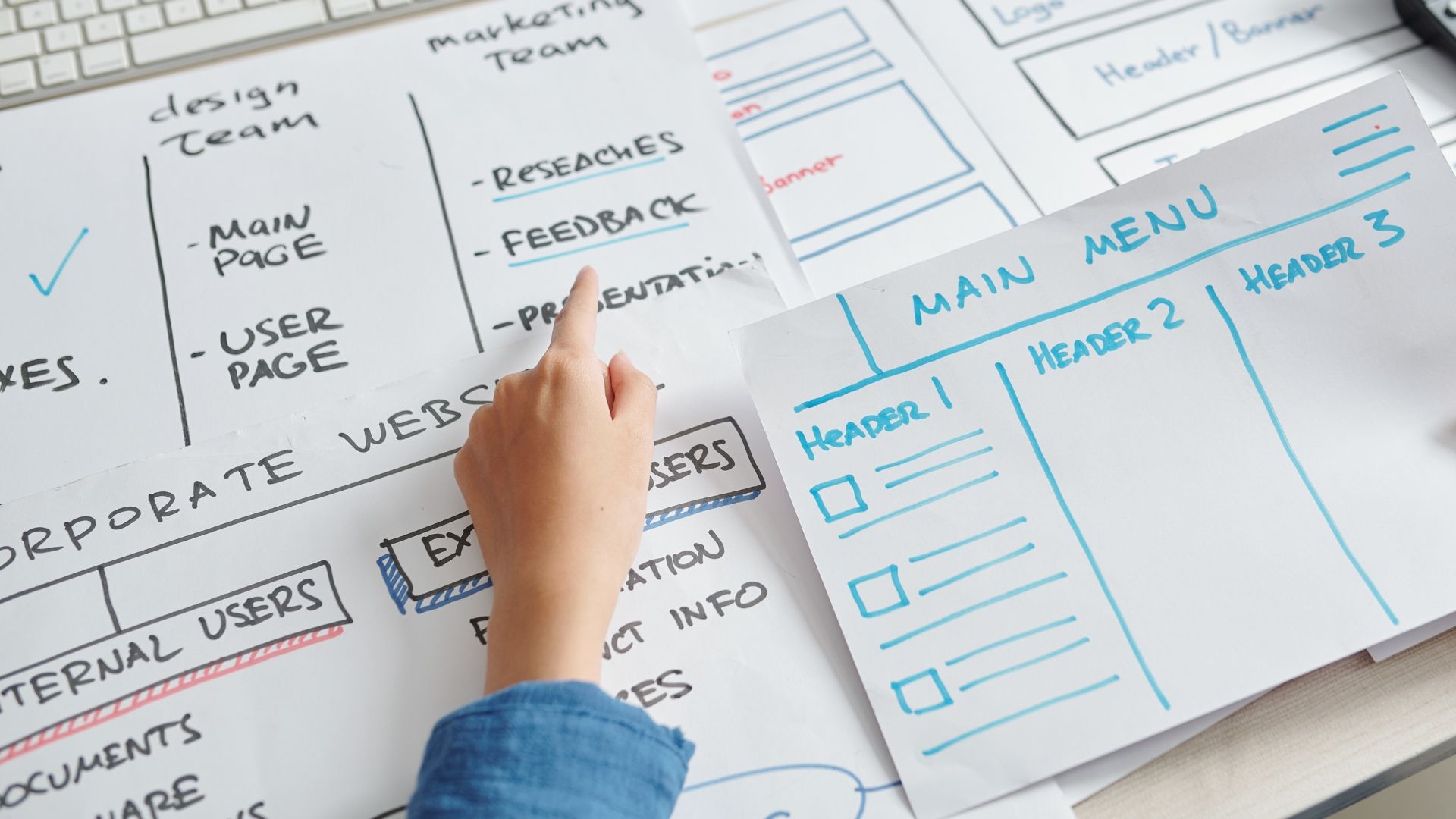 Internal Linking for SEO being planned on paper on a desk