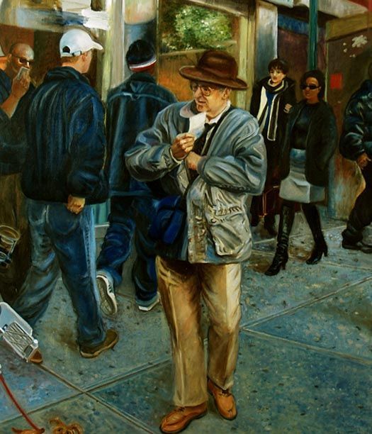 86th Street Rush | Figurative Oil Painting In Situ