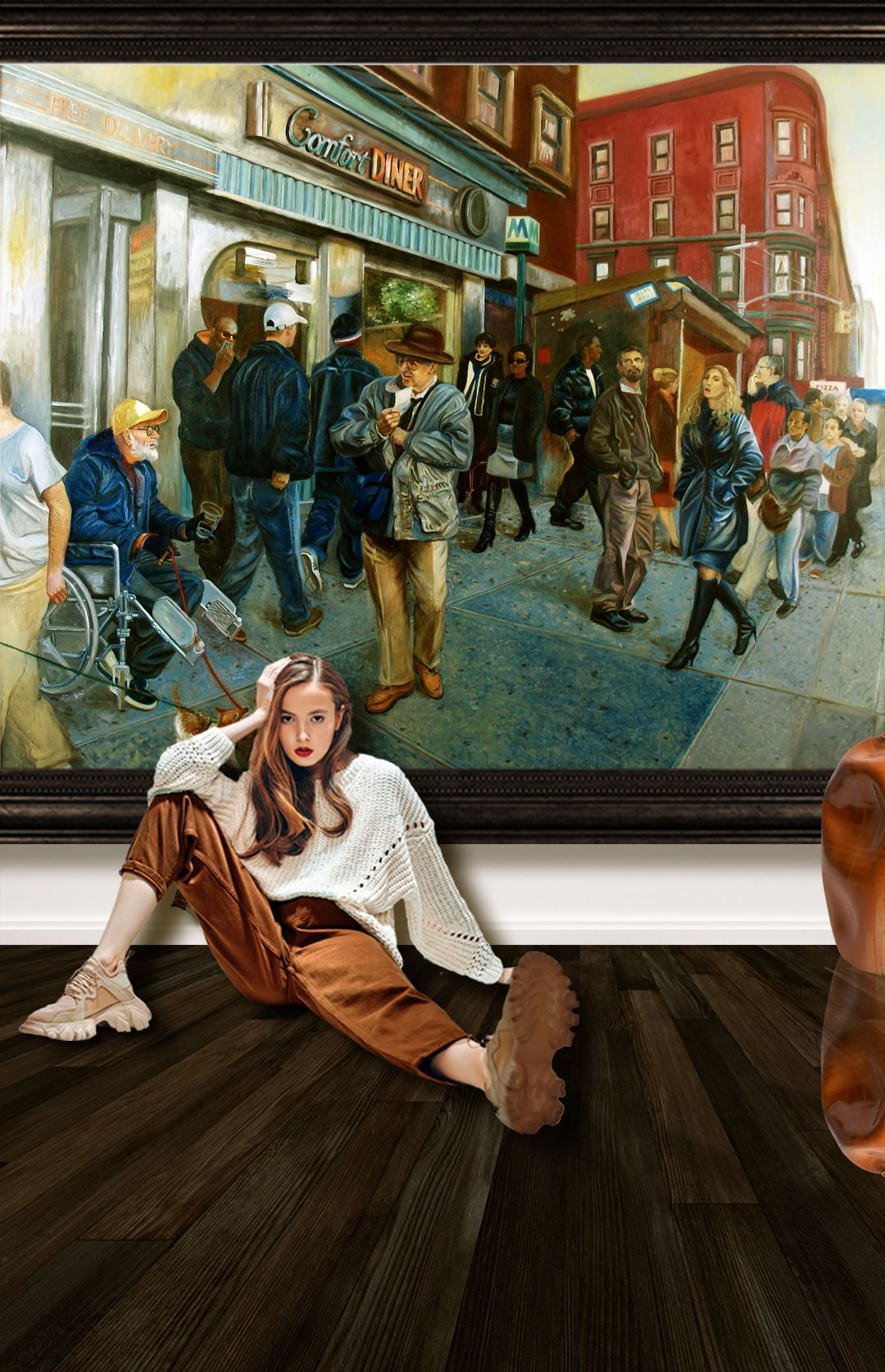 86th Street Rush | Figurative Oil Painting by John Varriano