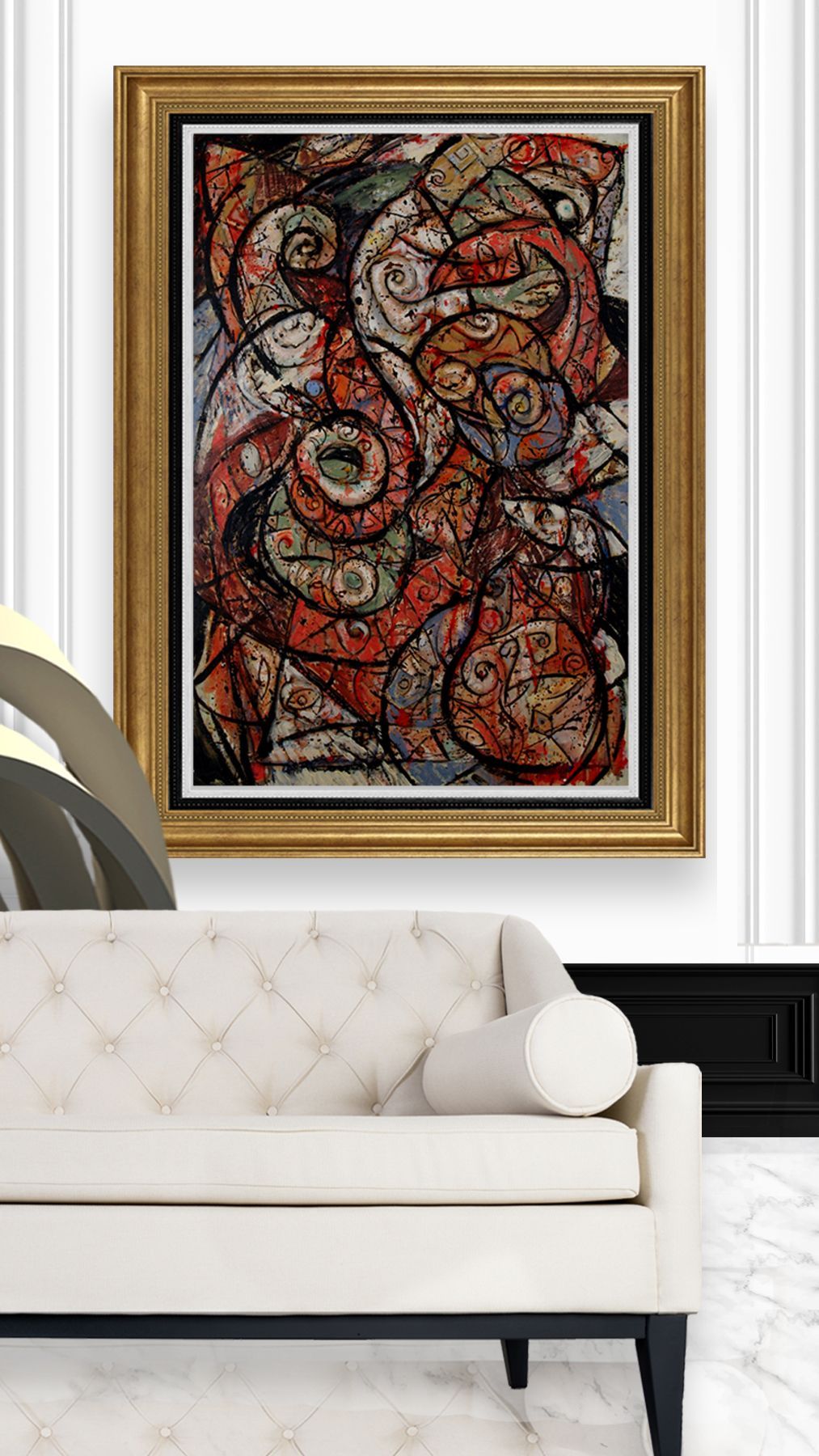 cave painting # 5 | abstract oil painting by John Varriano