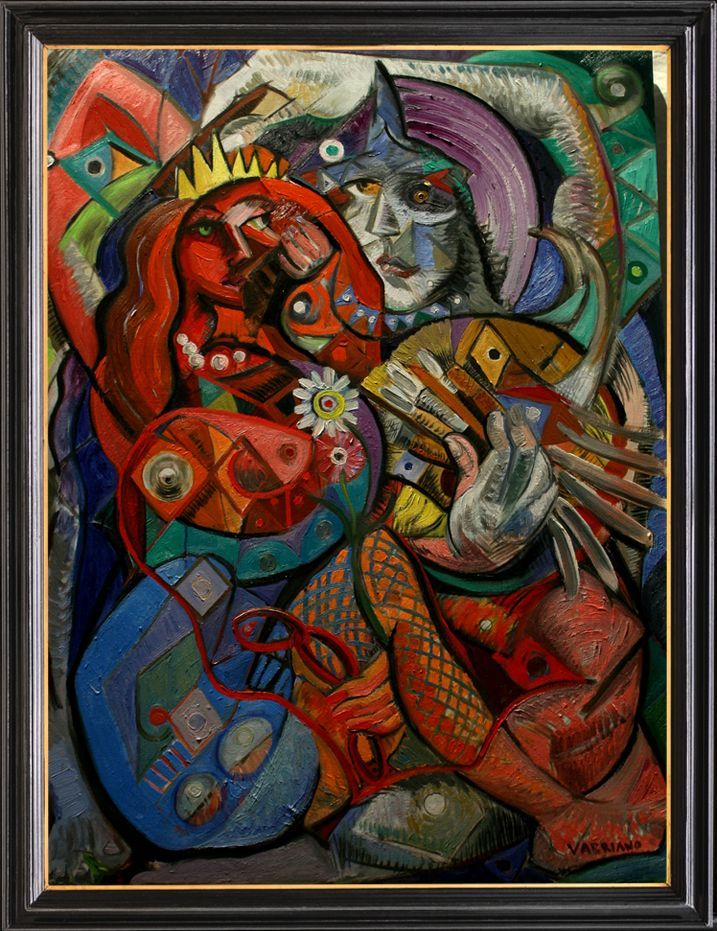 John Varriano American Artist Abstract Oil Painting: Warrior