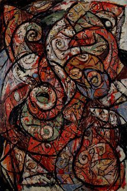 John Varriano abstract oil painting titled