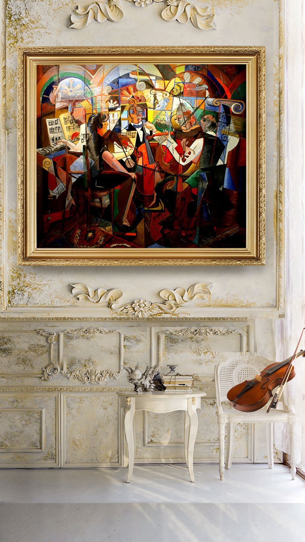 quintet  | abstract oil painting by John Varriano