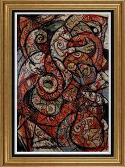 John Varriano abstract oil painting titled,