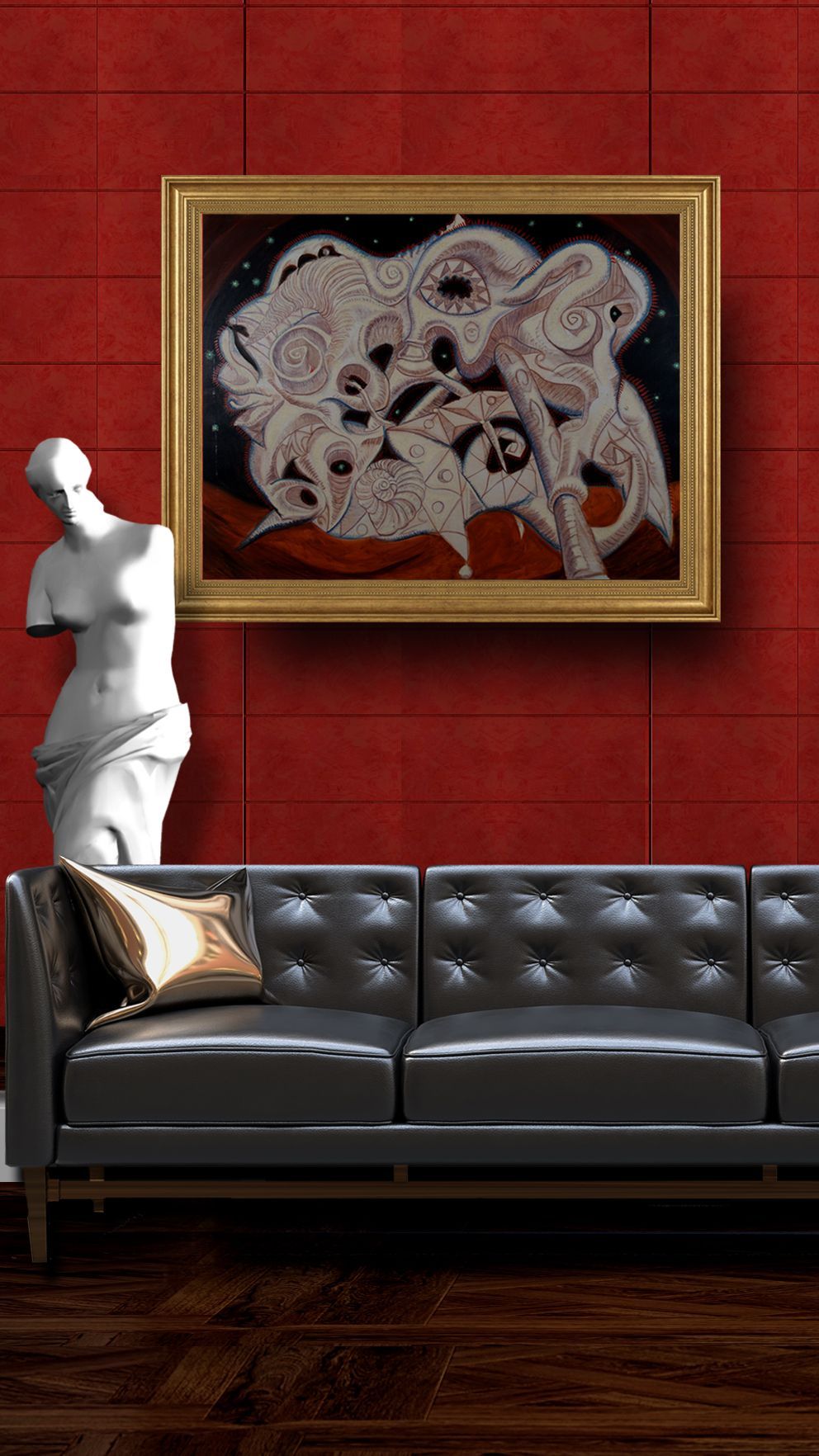 celestial carnivore | abstract oil painting by John Varriano