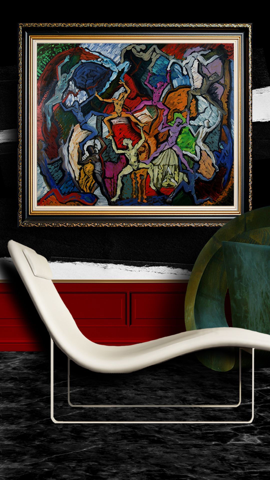 warrior dance | abstract oil painting by John Varriano