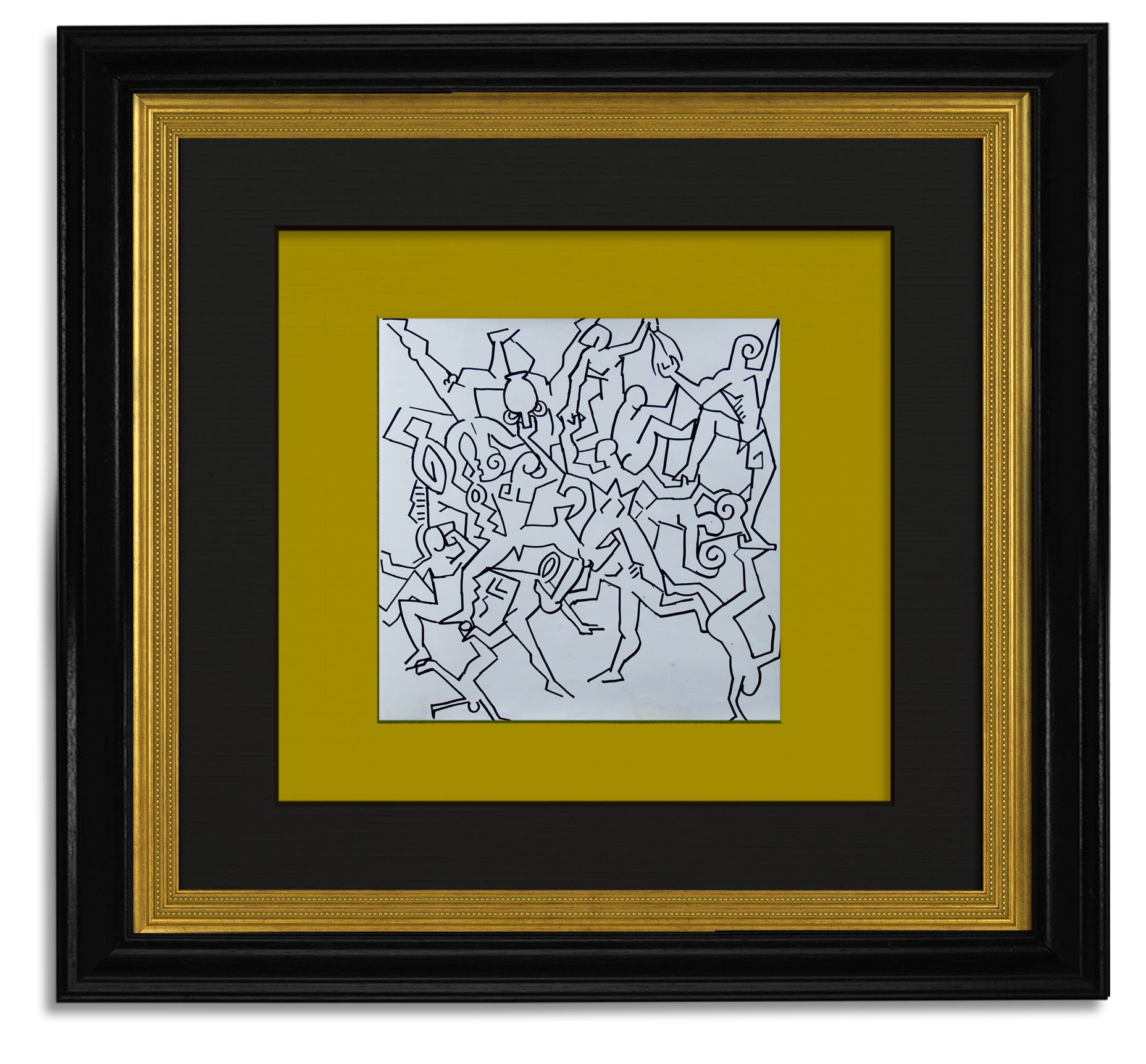 Tribal Dance | Abstract Drawing Ink on Paper by John Varriano