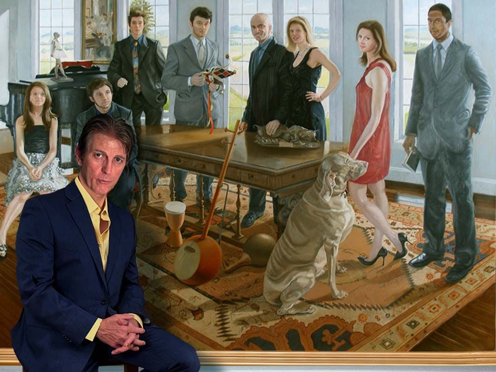 John Varriano sitting in front of