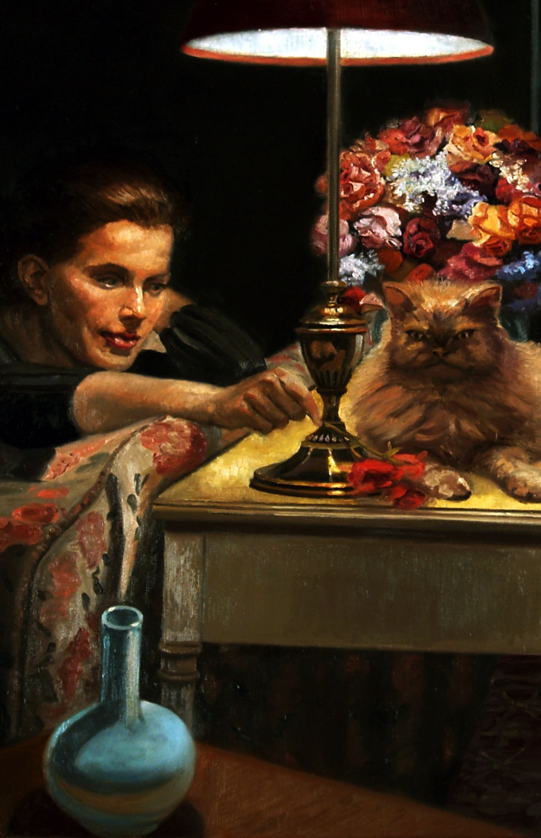 Lamplight | Figurative Oil Painting by John Varriano