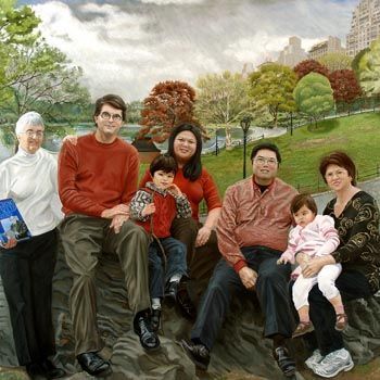 Menges Family | Figurative Oil Painting on Canvas