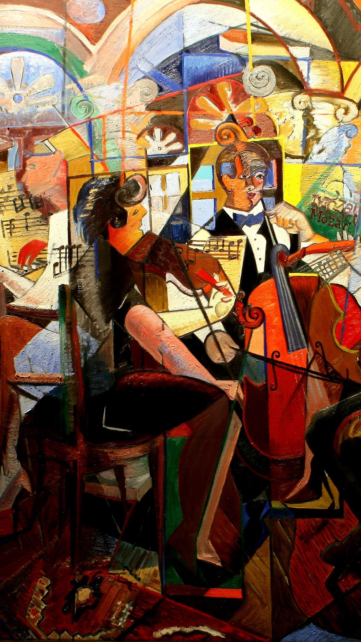 quintet | abstract oil painting by John Varriano