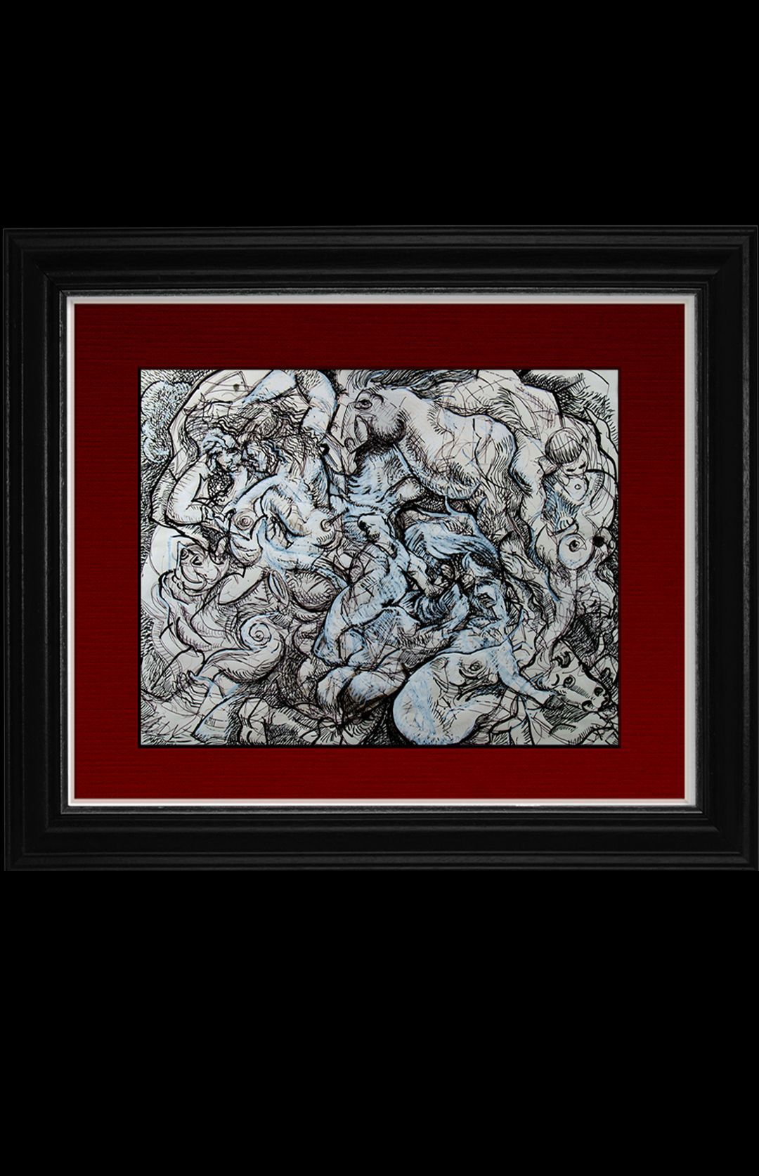 Rape of the Sabines  | Abstract Drawing Ink on Paper by John Varriano