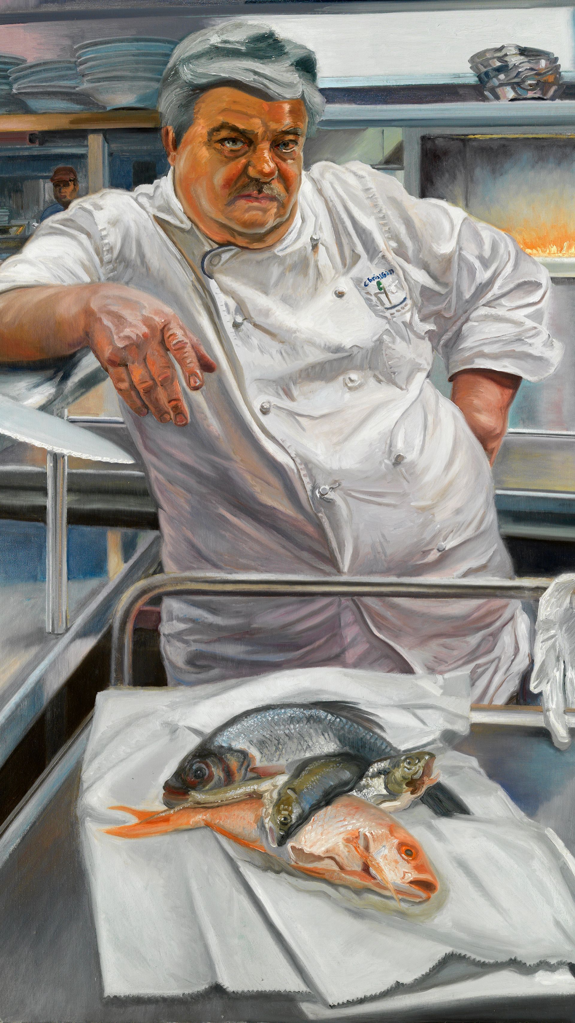 the chef | figurative oil painting by John Varriano