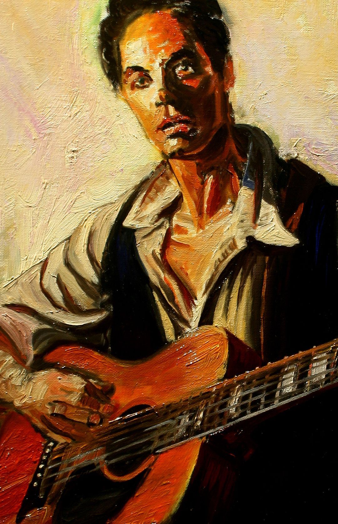 The Folk Singer | Figurative Oil Painting by John Varriano