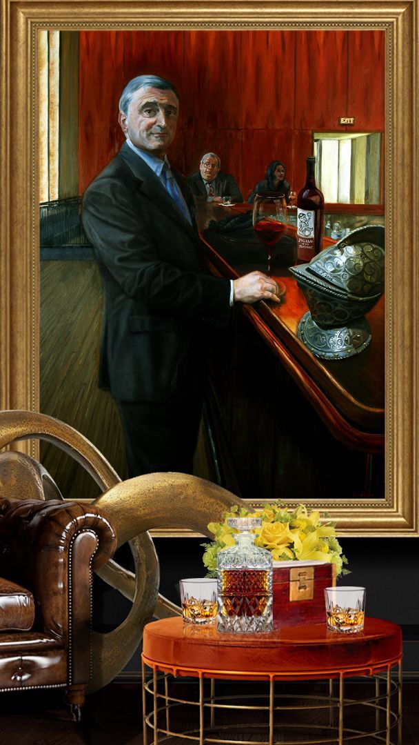 the smirk | figurative oil painting by John Varriano