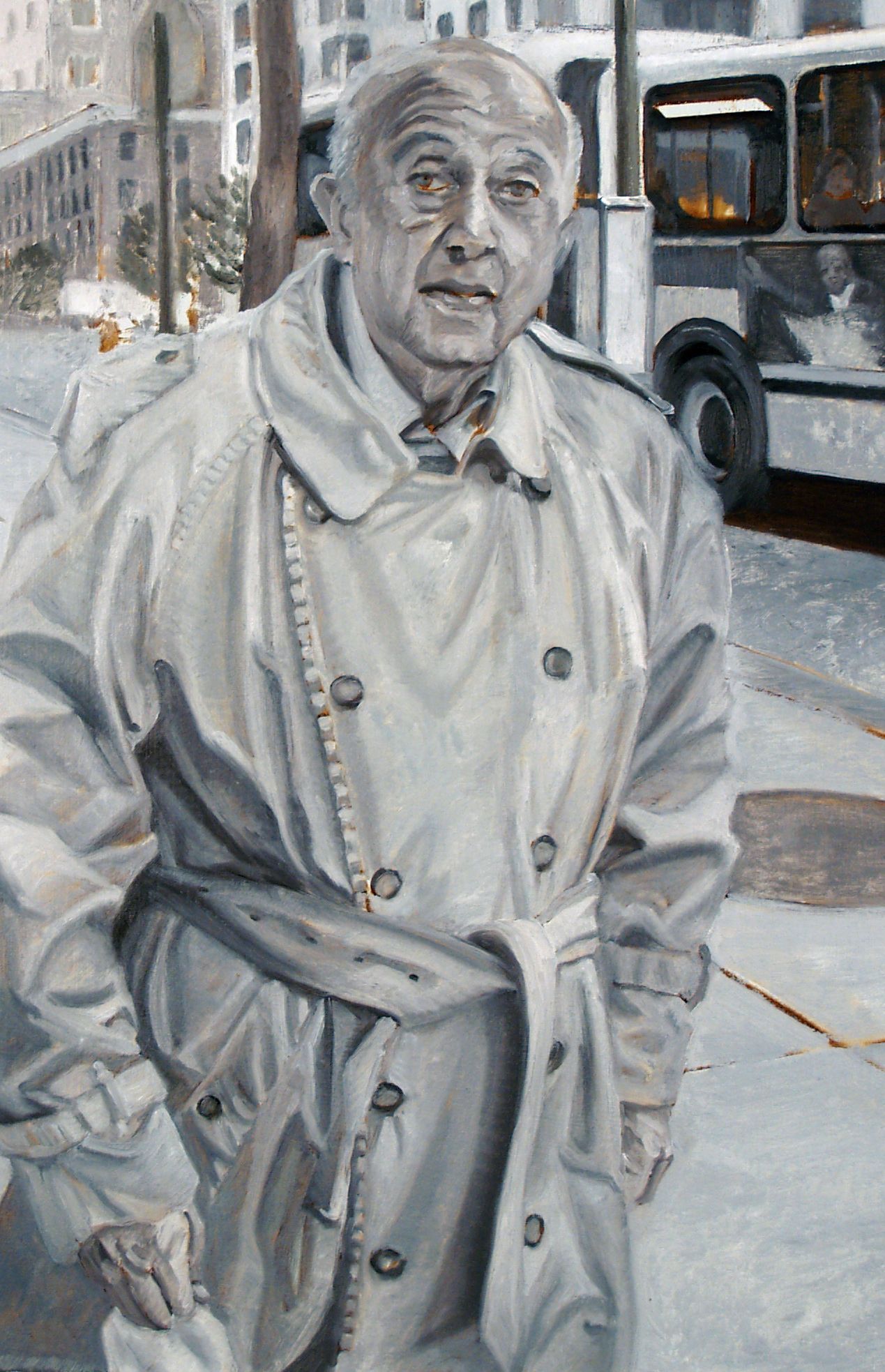 Trench Coat | Figurative Oil Painting by John Varriano