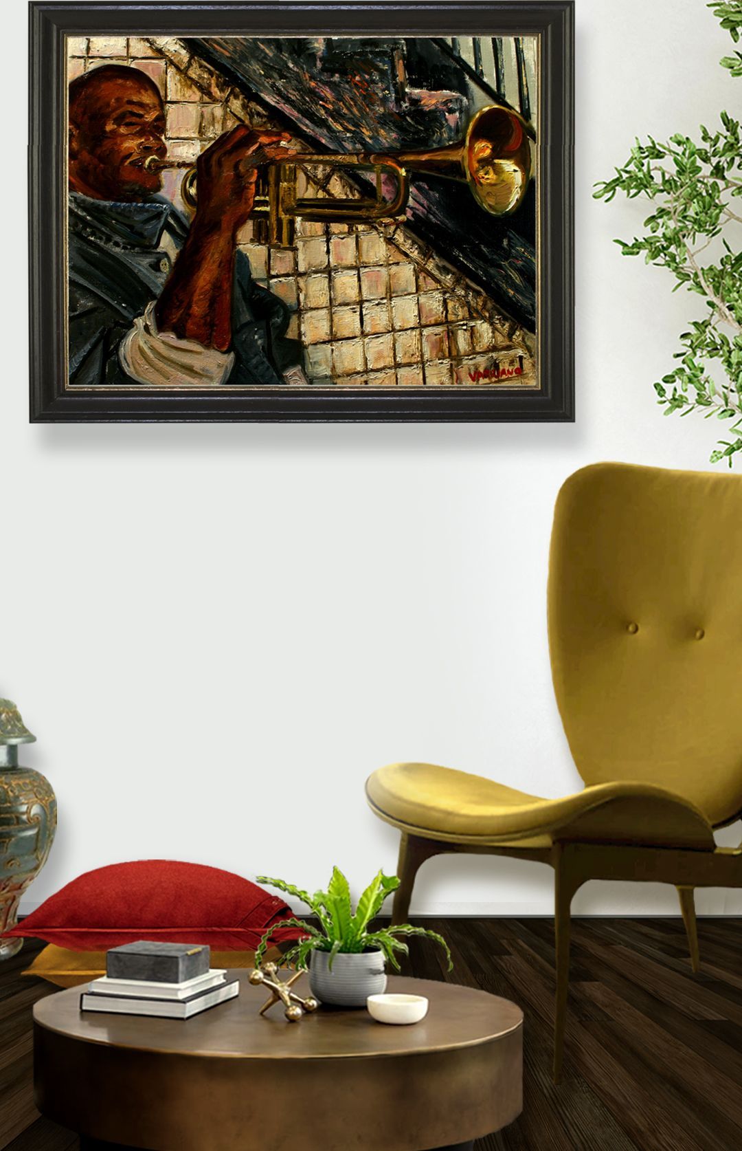 The Trumpet Player | Figurative Oil Painting by John Varriano