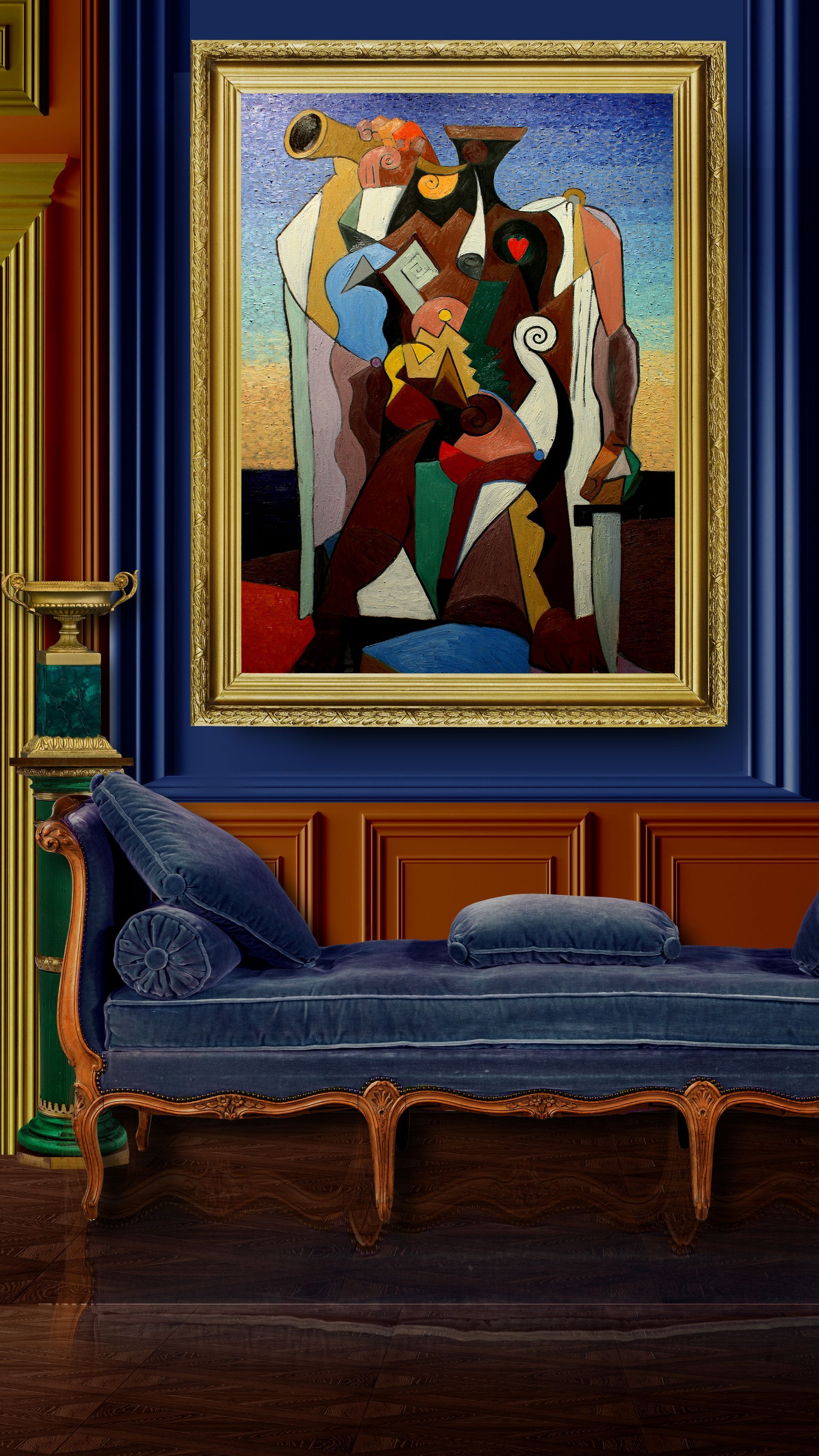 warrior | abstract oil painting by John Varriano
