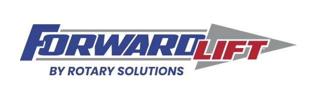 ForwardLift logo by Rotary Solutions in blue, red, and gray text with an arrow graphic