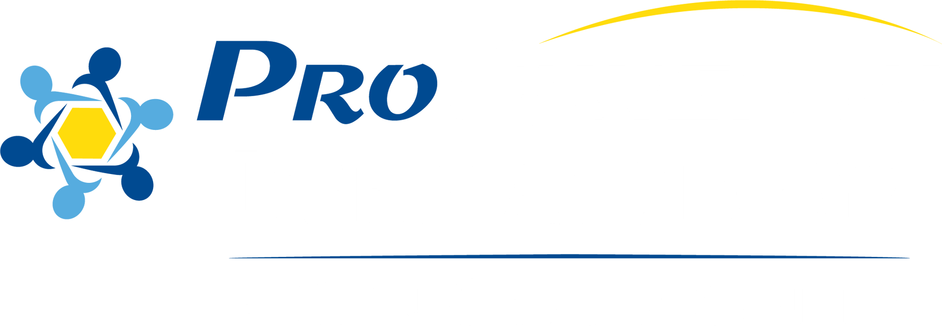 A blue, white and yellow logo with the words ProSynergy Dermatology & Skin Cancer Center