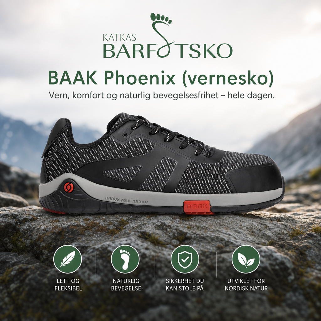 Reklame for svarte herresneakers, sidevisning av en nettingsko med hvit såle og grønn merketekst.