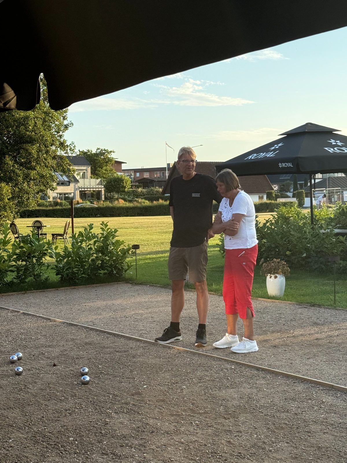 Petanquebane ved Skippers selskabslokale