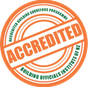 An orange stamp that says accredited building officials institute of nz