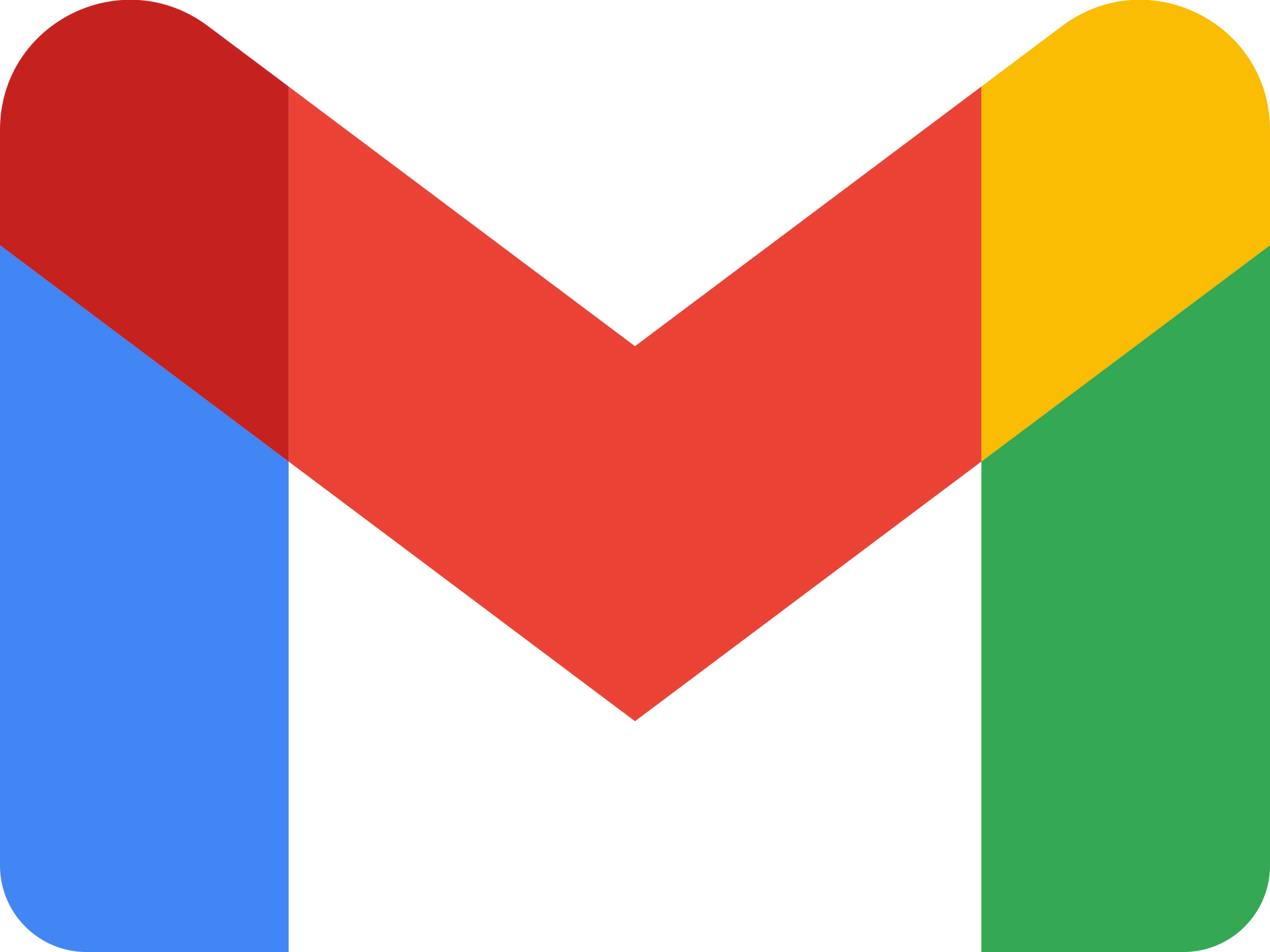 Gmail logo: a stylized white