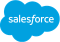 Salesforce logo: white text