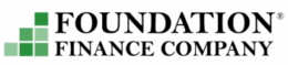 Foundation Finance Company logo with stacked green squares and text.