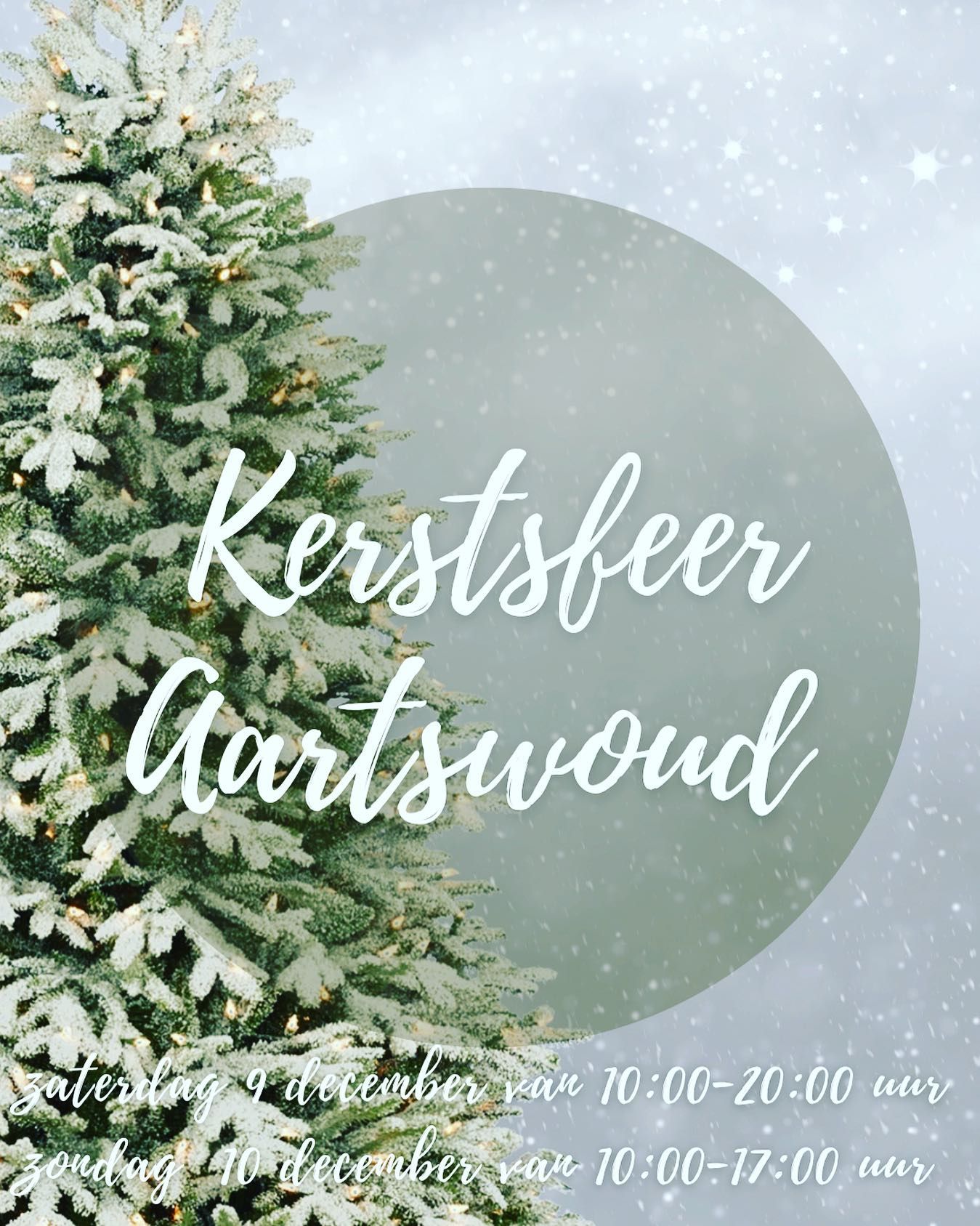 Poster voor de kerstmarkt. Achtergrond met een kerstboom en de tekst