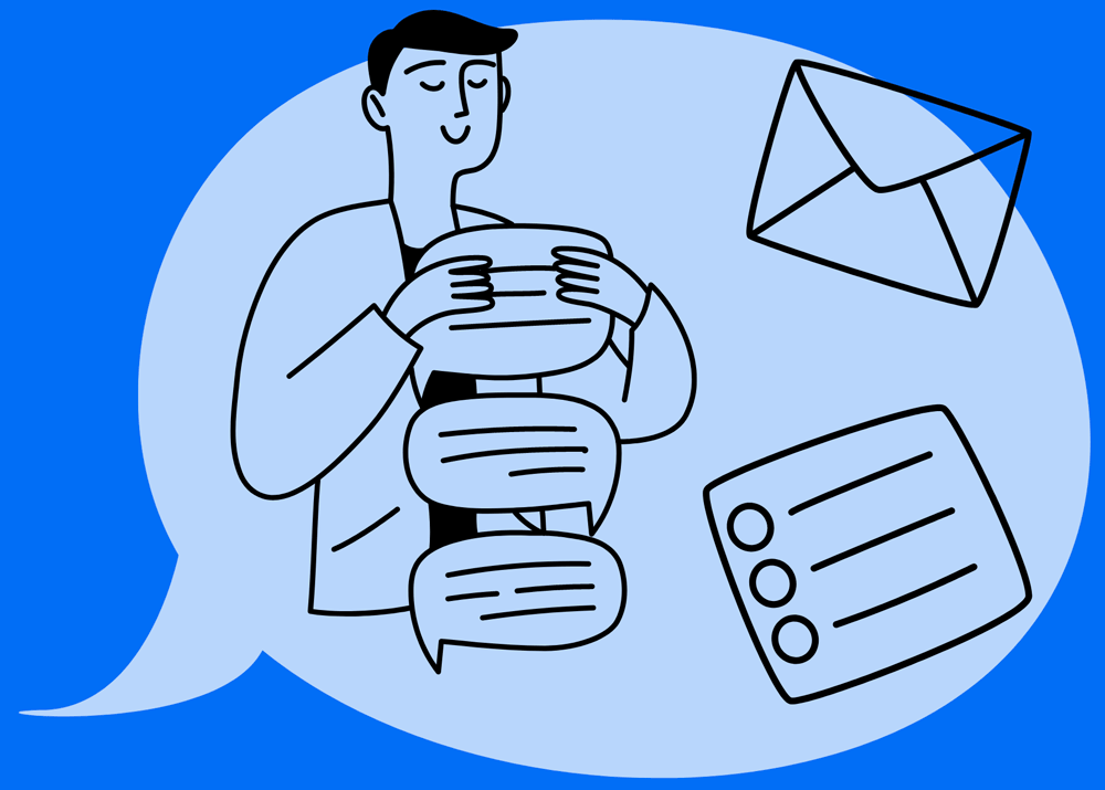Have your say speech bubble illustration