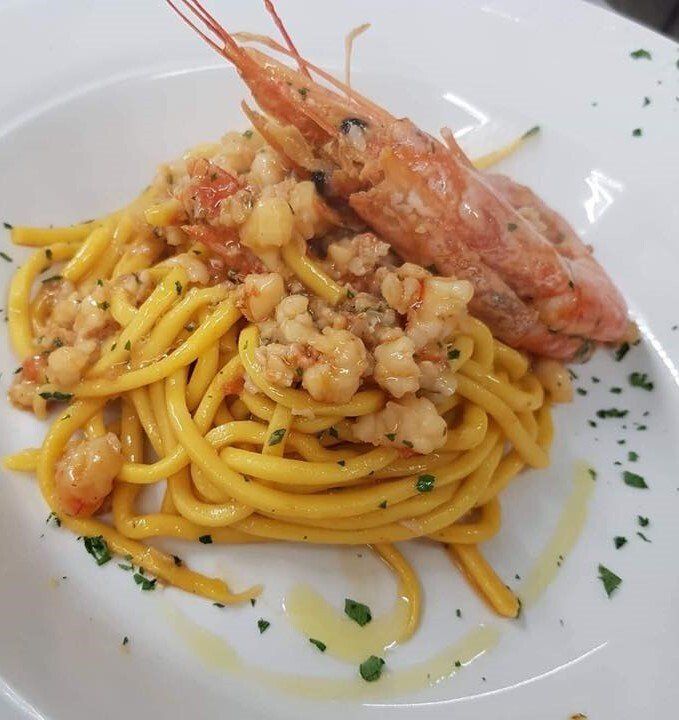 pasta con gamberoni