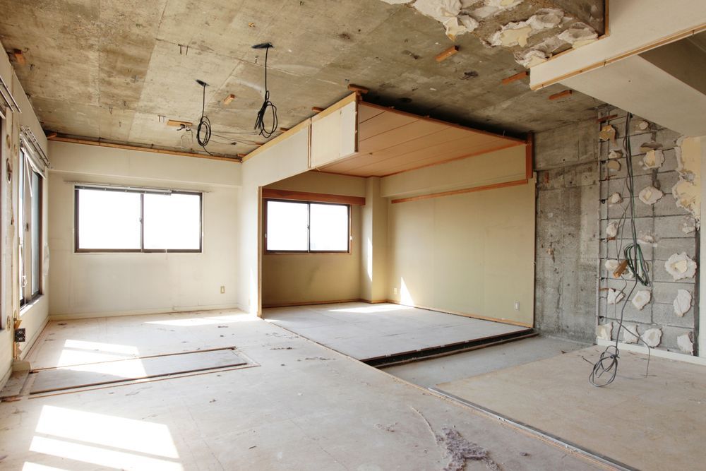 An Empty Room With A Ceiling That Is Being Remodeled — Damn Fine Constructions In Sawtell, NSW