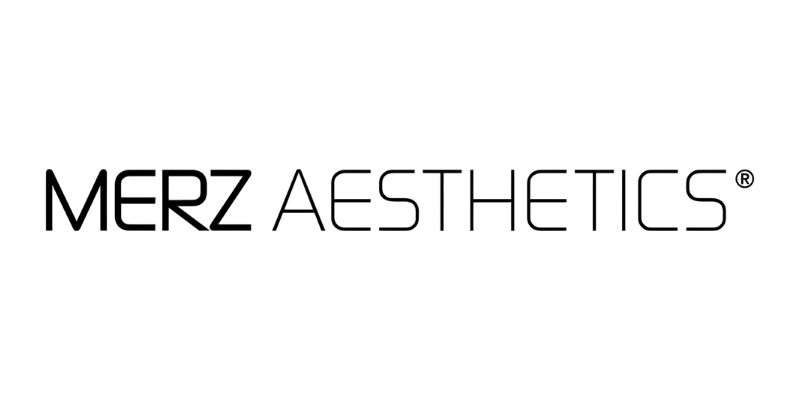 MERZ AESTHETICS logo in black and gray on a white background