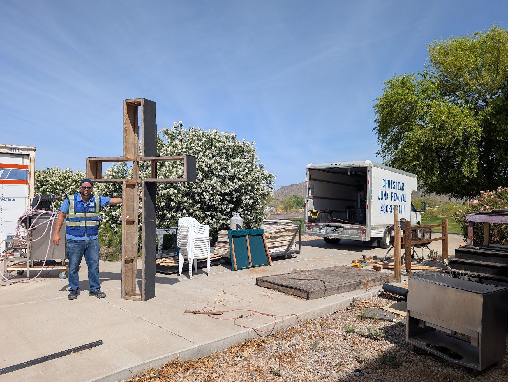 Carefree Arizona junk removal job by Christian Junk Removal