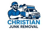 Blue-uniformed man with beard, sunglasses, and cap loads boxes onto a white truck; 
